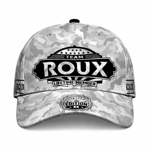 ROUX TC01 HH79 Team Your Name Hat, Personalized Camo Baseball Cap, Custom Family Gift, Gift for Him Her