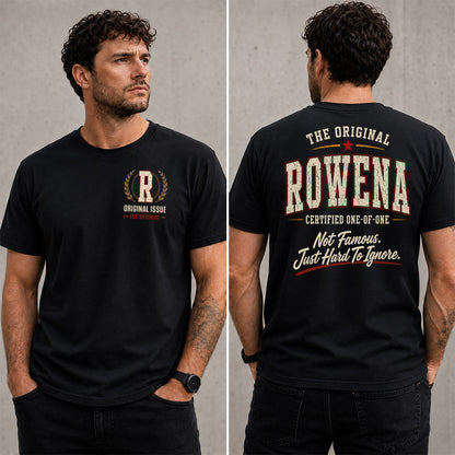 ROWENA W65-F6-168 – Personalized Original Issue Apparel “The Original NAME Certified One-of-One"