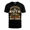 RUTH TT898-K6-229 – Personalized Funny Camping Quote Apparel “The Adventure Begins When The WiFi Ends”