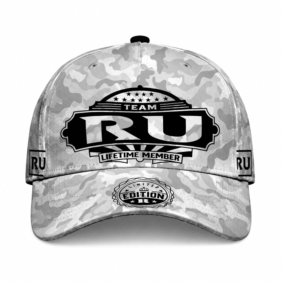 RU TC01 HH79 Team Your Name Hat, Personalized Camo Baseball Cap, Custom Family Gift, Gift for Him Her