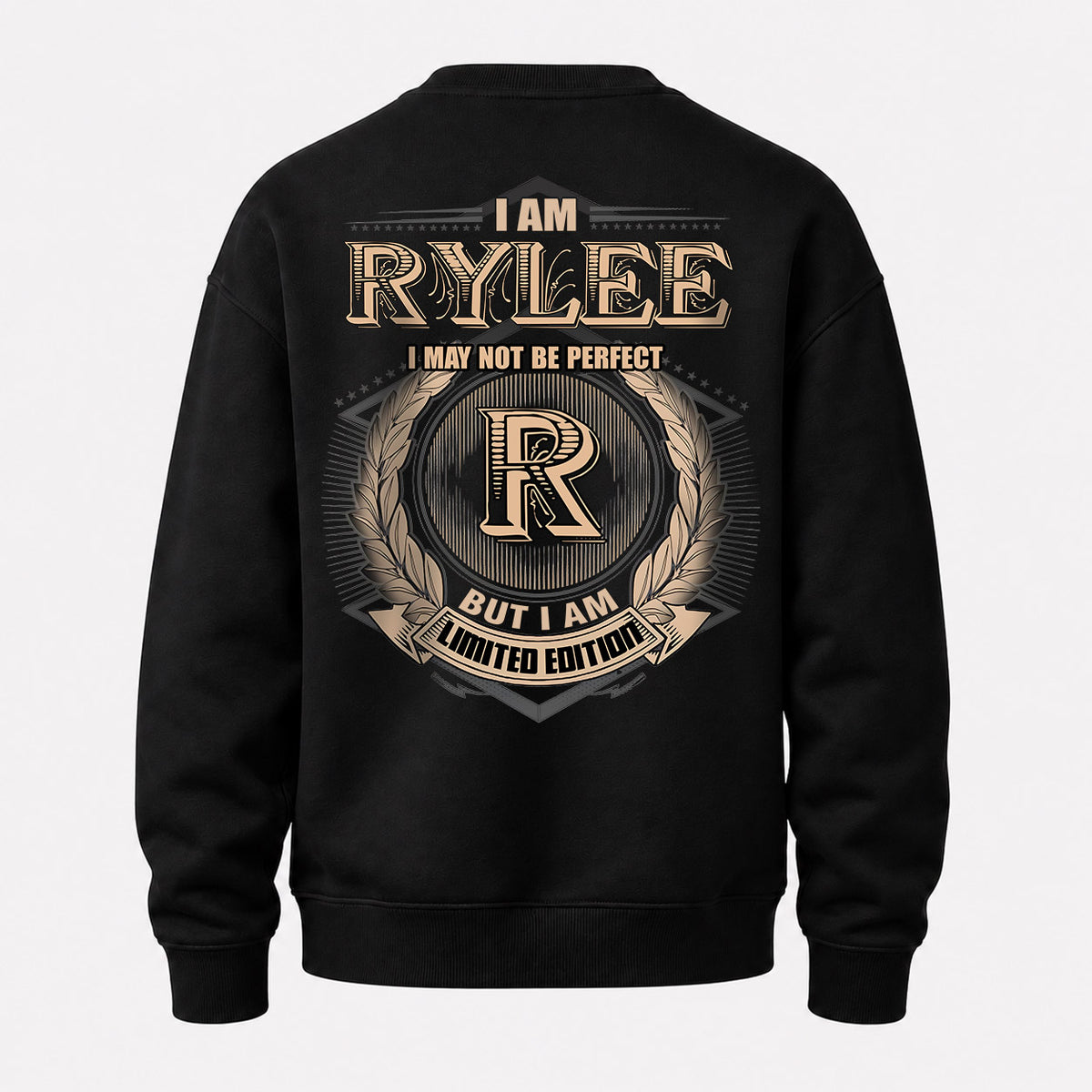 RYLEE 2K-101–Personalized Name Quote Apparel “I Am NAME May Not Be Perfect But I Am Limited Edition”