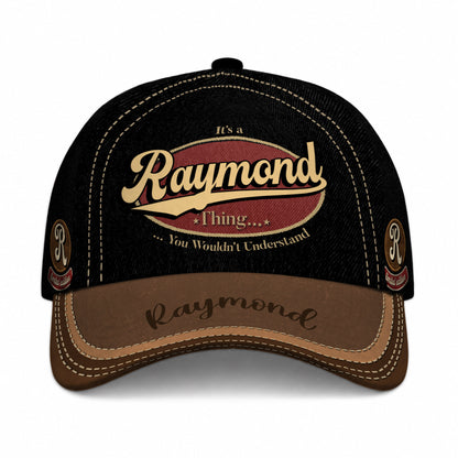 RAYMOND  TC06 HH79 Personalized Distressed Baseball Cap, Custom Retro Trucker Hat, Statement Dad Cap