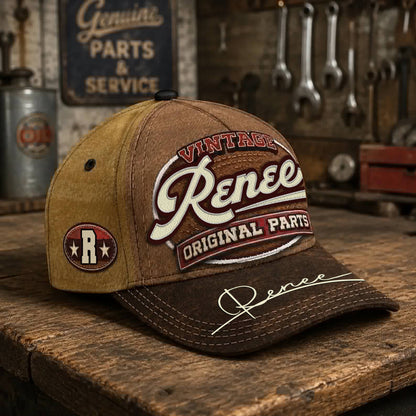 RENEE TC02 HH79  Personalized Name Baseball Cap, Vintage Retro Hat, Custom Gift for Him & Her