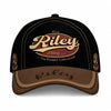 RILEY  TC06 HH79 Personalized Distressed Baseball Cap, Custom Retro Trucker Hat, Statement Dad Cap