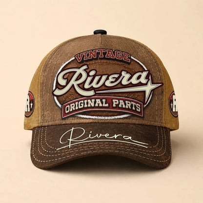 RIVERA TC02 HH79  Personalized Name Baseball Cap, Vintage Retro Hat, Custom Gift for Him & Her