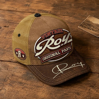 ROY TC02 HH79  Personalized Name Baseball Cap, Vintage Retro Hat, Custom Gift for Him & Her