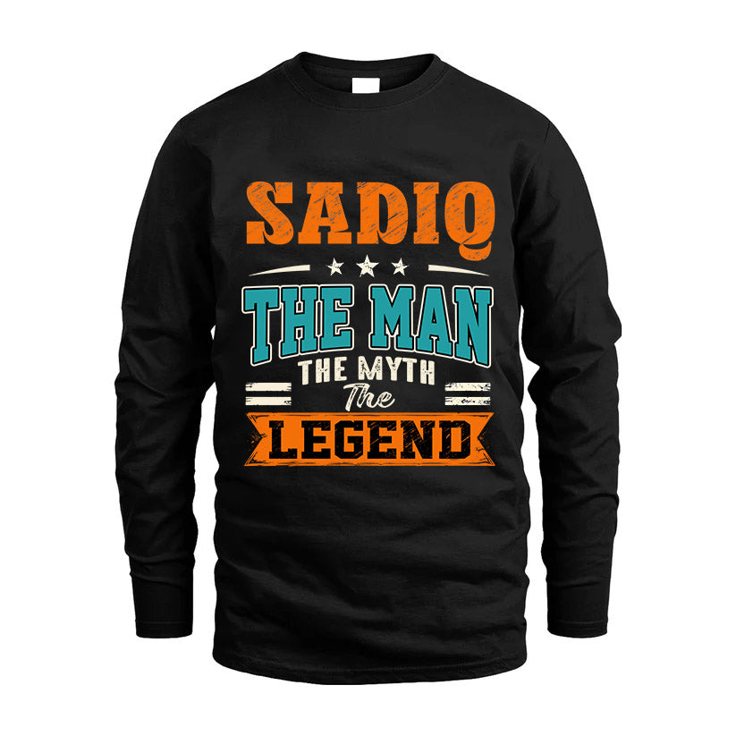 SADIQ HH F007 The Man The Myth The Legend Personalized Shirt – Gift for Men