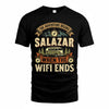 SALAZAR TT898-K6-229 – Personalized Funny Camping Quote Apparel “The Adventure Begins When The WiFi Ends”