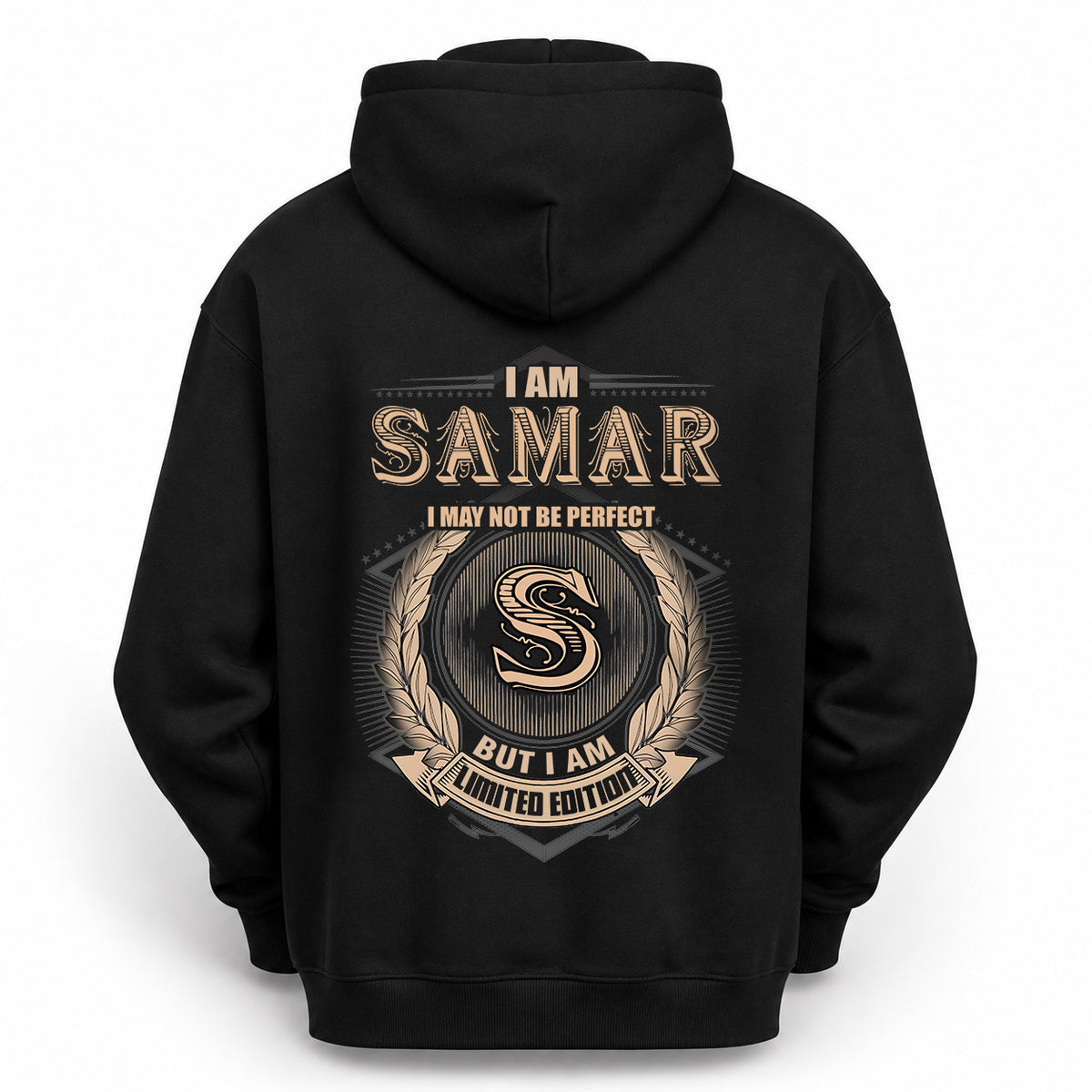 SAMAR 2K-101–Personalized Name Quote Apparel “I Am NAME May Not Be Perfect But I Am Limited Edition”