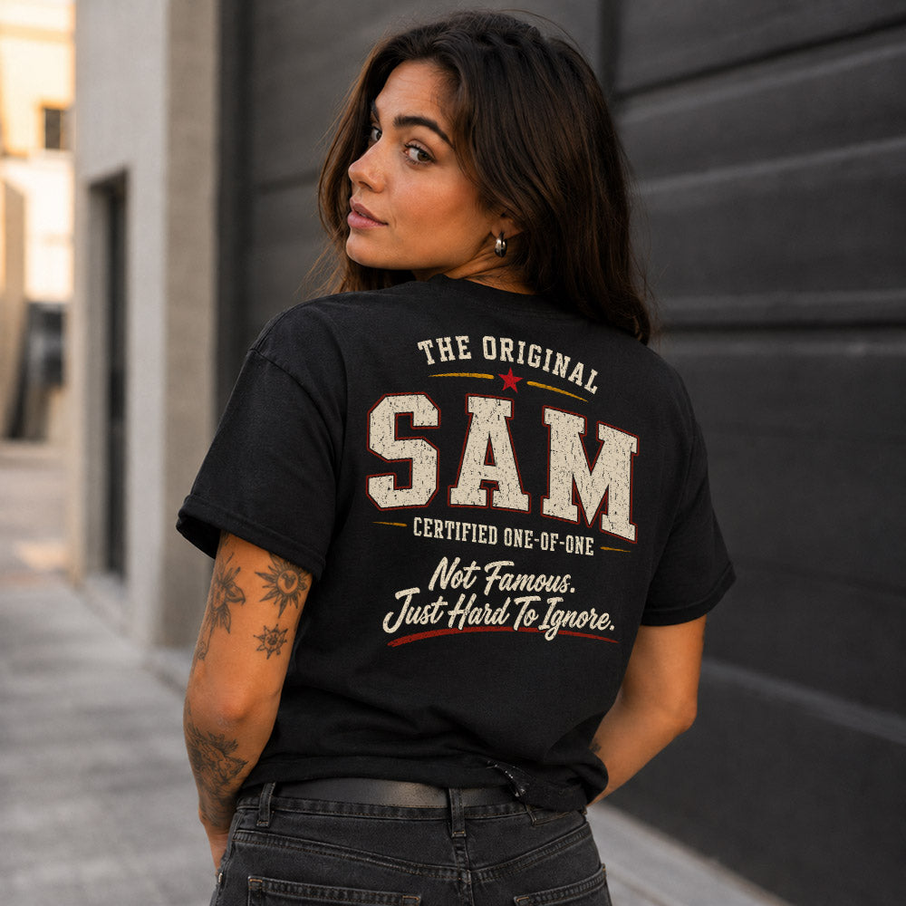 SAM W65-F6-168 – Personalized Original Issue Apparel “The Original NAME Certified One-of-One"