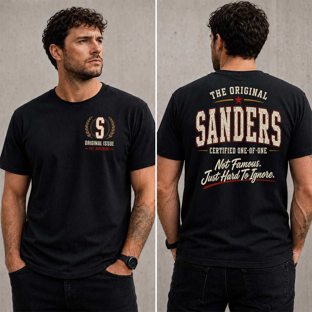SANDERS W65-F6-168 – Personalized Original Issue Apparel “The Original NAME Certified One-of-One"