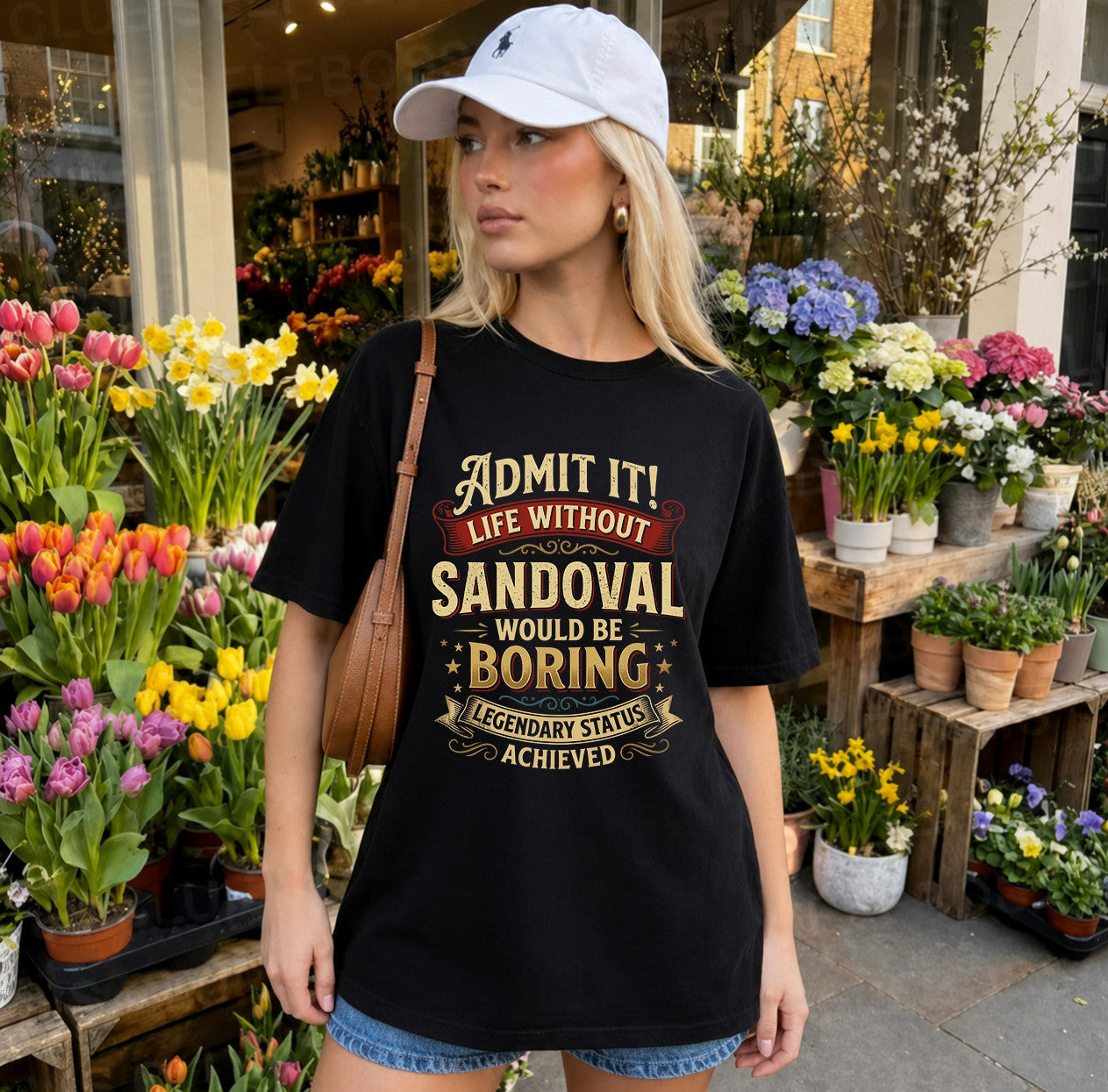 SANDOVAL TP65-K5-268–Personalized Funny Quote Apparel “Life Without NAME Would Be Boring”