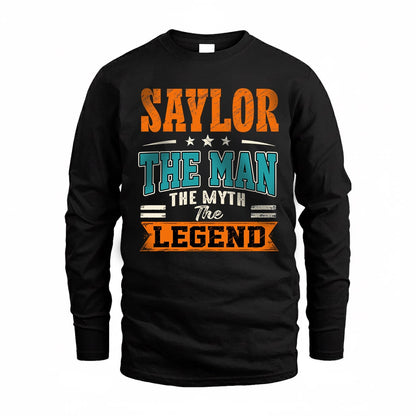 SAYLOR HH F007 The Man The Myth The Legend Personalized Shirt – Gift for Men