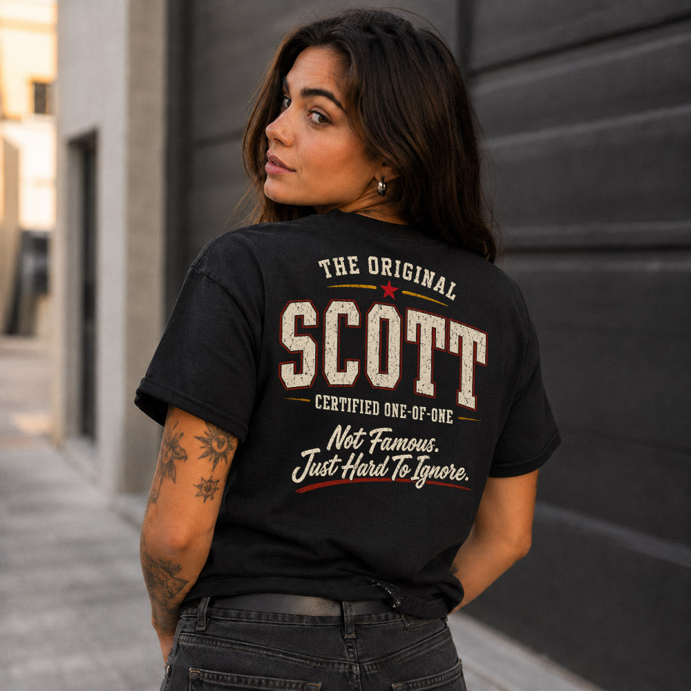 SCOTT W65-F6-168 – Personalized Original Issue Apparel “The Original NAME Certified One-of-One"