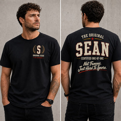 SEAN W65-F6-168 – Personalized Original Issue Apparel “The Original NAME Certified One-of-One"