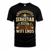 SEBASTIAN TT898-K6-229 – Personalized Funny Camping Quote Apparel “The Adventure Begins When The WiFi Ends”