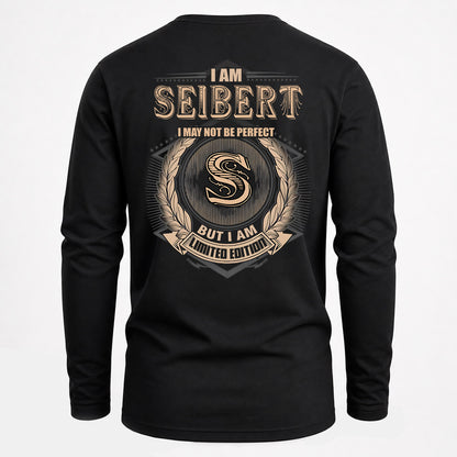 SEIBERT 2K-101–Personalized Name Quote Apparel “I Am NAME May Not Be Perfect But I Am Limited Edition”