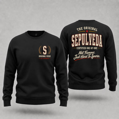 SEPULVEDA W65-F6-168 – Personalized Original Issue Apparel “The Original NAME Certified One-of-One"