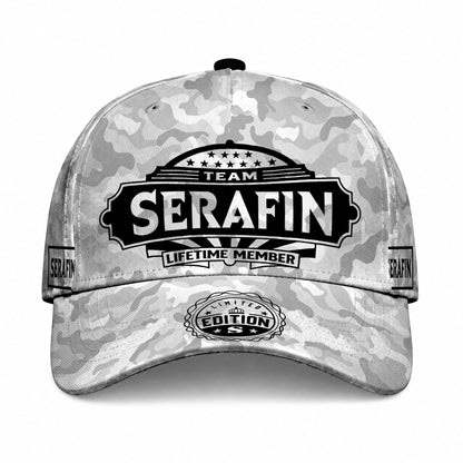SERAFIN TC01 HH79 Team Your Name Hat, Personalized Camo Baseball Cap, Custom Family Gift, Gift for Him Her