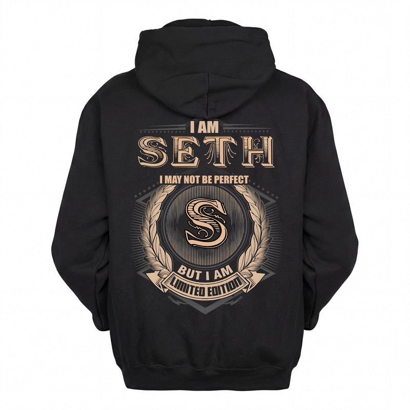 SETH 2K-101–Personalized Name Quote Apparel “I Am NAME May Not Be Perfect But I Am Limited Edition”
