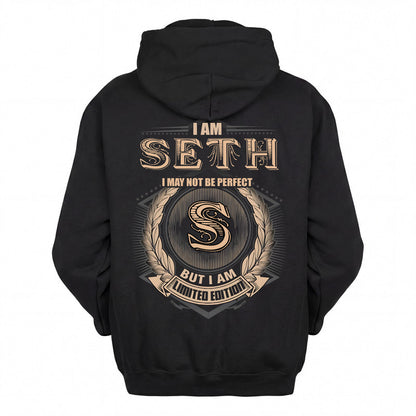 SETH 2K-101–Personalized Name Quote Apparel “I Am NAME May Not Be Perfect But I Am Limited Edition”