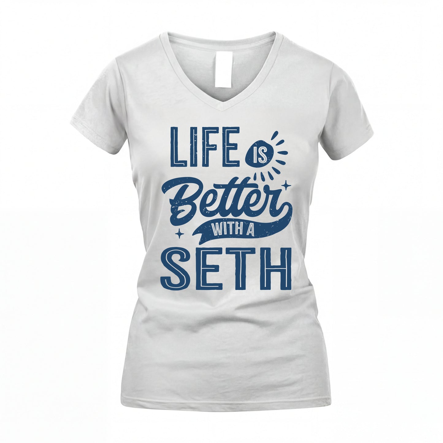 SETH HH88-K2–Personalized Name Quote T-Shirt Life Is Better With Unisex Gift