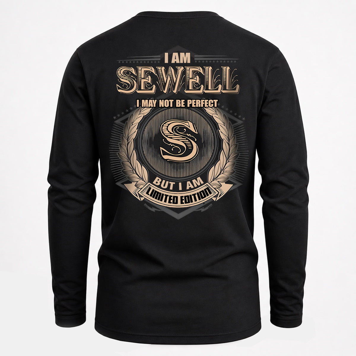 SEWELL 2K-101–Personalized Name Quote Apparel “I Am NAME May Not Be Perfect But I Am Limited Edition”