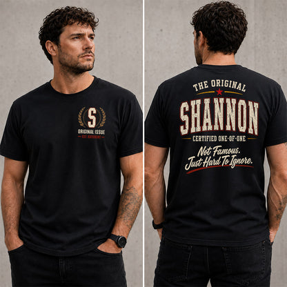 SHANNON W65-F6-168 – Personalized Original Issue Apparel “The Original NAME Certified One-of-One"