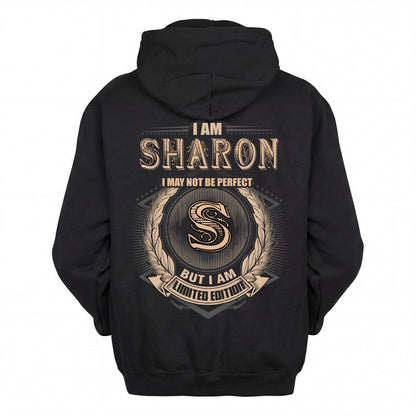 SHARON 2K-101–Personalized Name Quote Apparel “I Am NAME May Not Be Perfect But I Am Limited Edition”