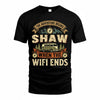 SHAW TT898-K6-229 – Personalized Funny Camping Quote Apparel “The Adventure Begins When The WiFi Ends”