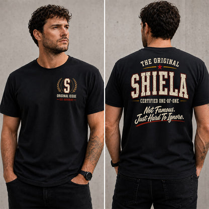 SHIELA W65-F6-168 – Personalized Original Issue Apparel “The Original NAME Certified One-of-One"
