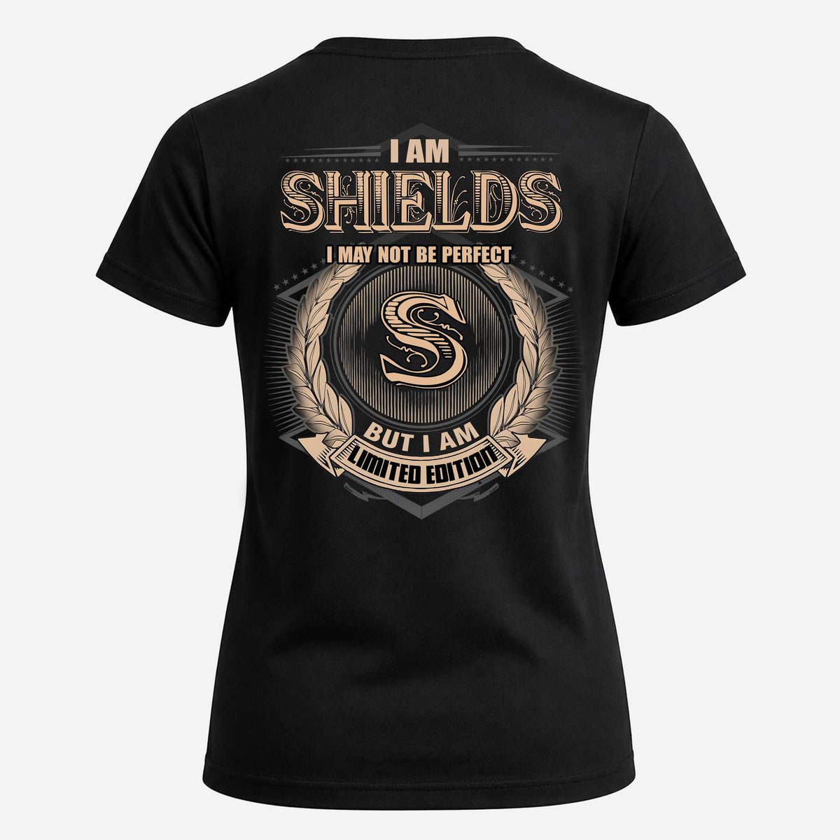 SHIELDS 2K-101–Personalized Name Quote Apparel “I Am NAME May Not Be Perfect But I Am Limited Edition”
