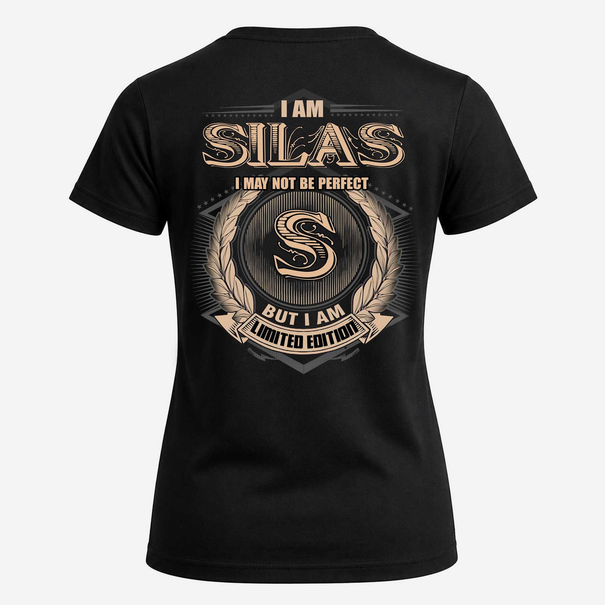 SILAS 2K-101–Personalized Name Quote Apparel “I Am NAME May Not Be Perfect But I Am Limited Edition”