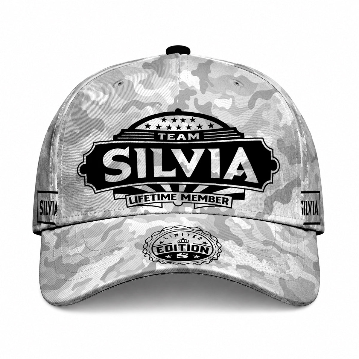 SILVIA TC01 HH79 Team Your Name Hat, Personalized Camo Baseball Cap, Custom Family Gift, Gift for Him Her