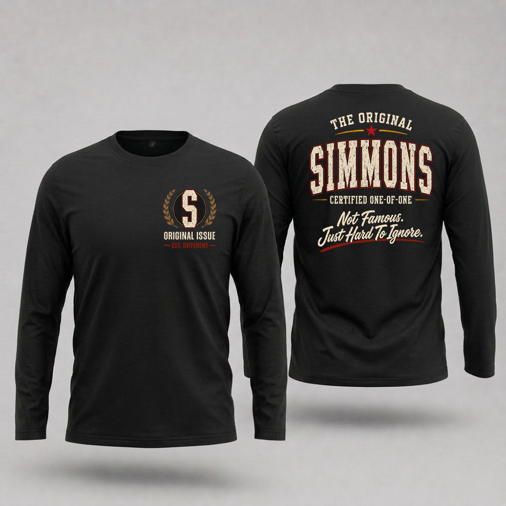 SIMMONS W65-F6-168 – Personalized Original Issue Apparel “The Original NAME Certified One-of-One"