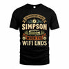 SIMPSON TT898-K6-229 – Personalized Funny Camping Quote Apparel “The Adventure Begins When The WiFi Ends”