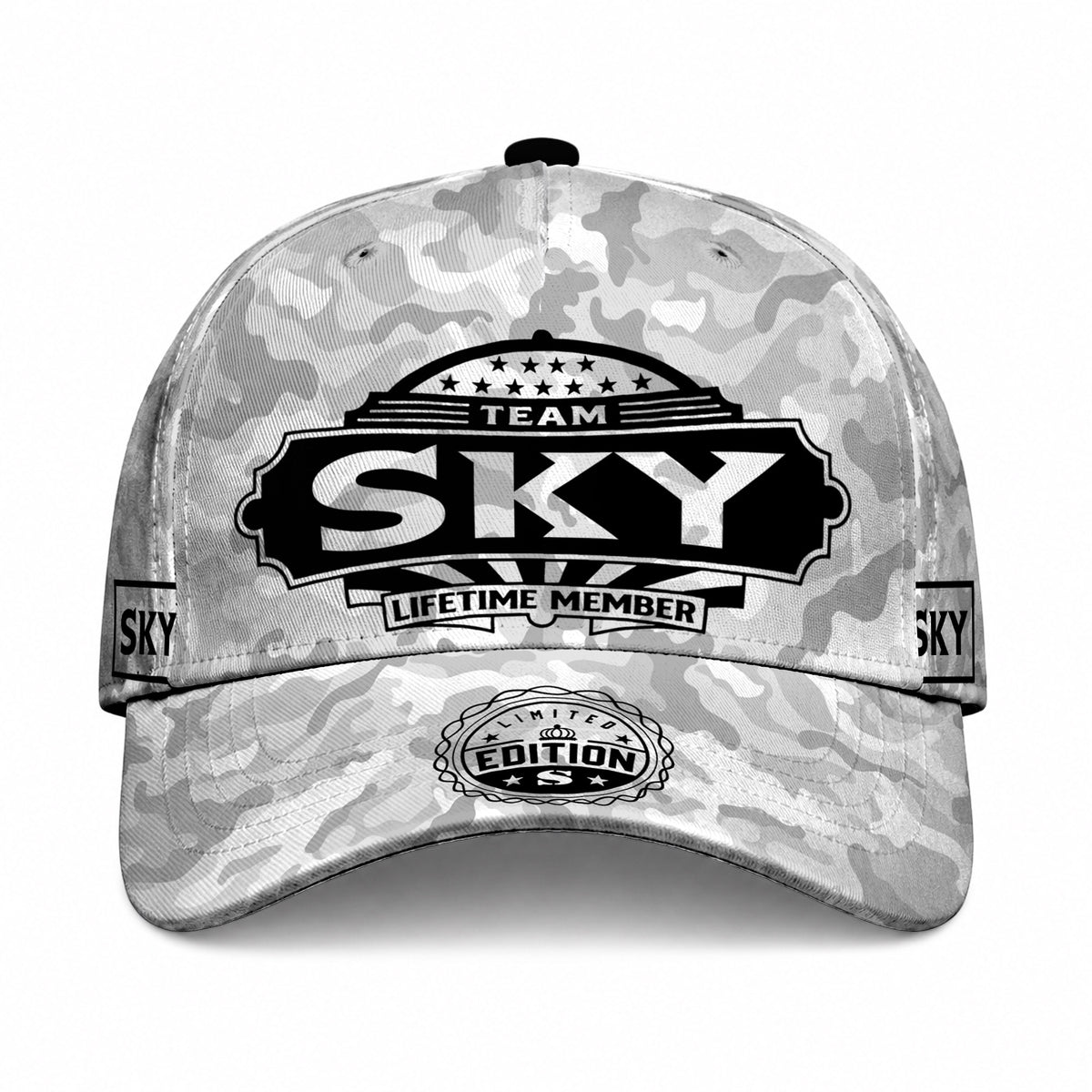 SKY TC01 HH79 Team Your Name Hat, Personalized Camo Baseball Cap, Custom Family Gift, Gift for Him Her