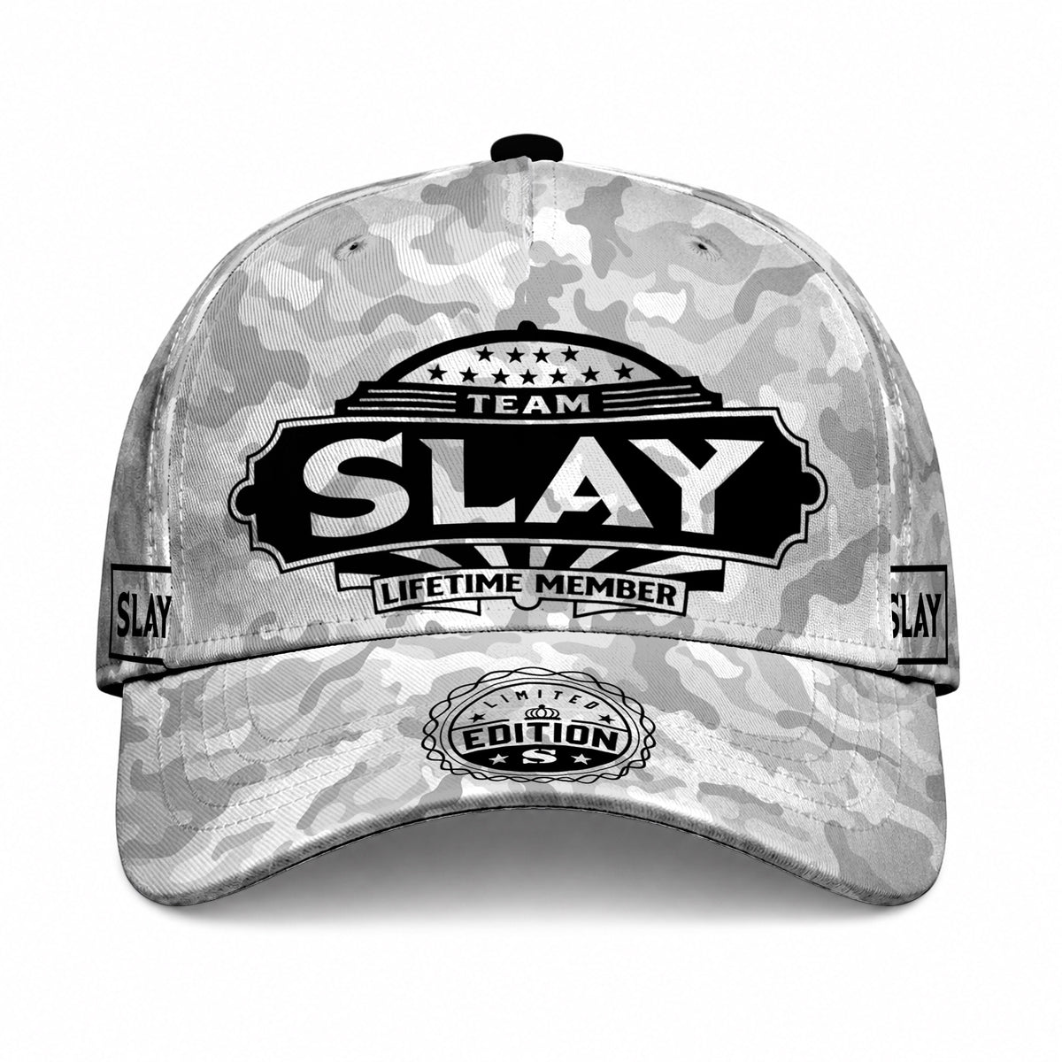SLAY TC01 HH79 Team Your Name Hat, Personalized Camo Baseball Cap, Custom Family Gift, Gift for Him Her