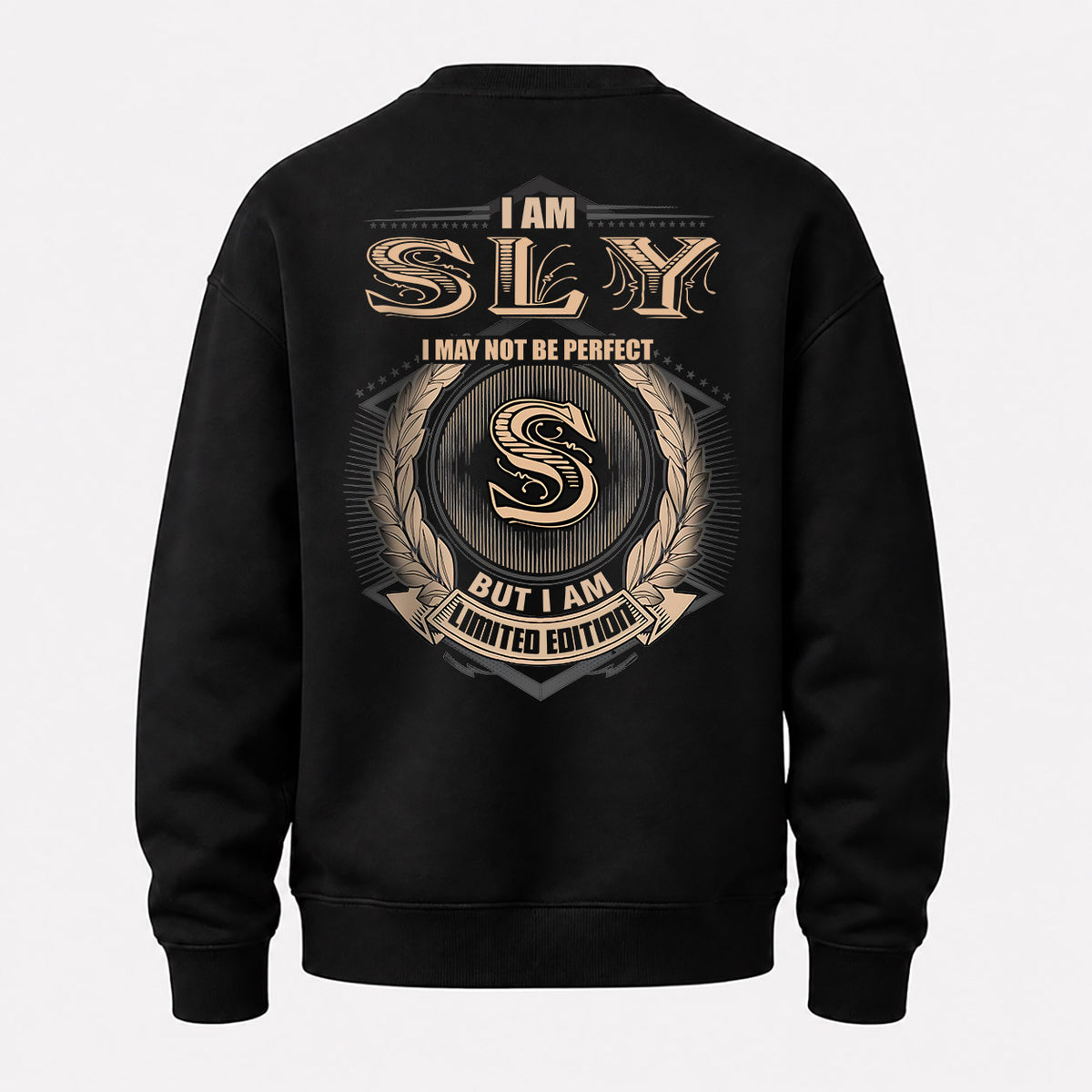 SLY 2K-101–Personalized Name Quote Apparel “I Am NAME May Not Be Perfect But I Am Limited Edition”