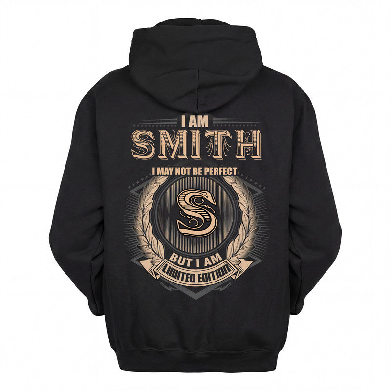 SMITH 2K-101–Personalized Name Quote Apparel “I Am NAME May Not Be Perfect But I Am Limited Edition”