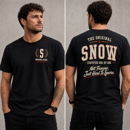 SNOW W65-F6-168 – Personalized Original Issue Apparel “The Original NAME Certified One-of-One"