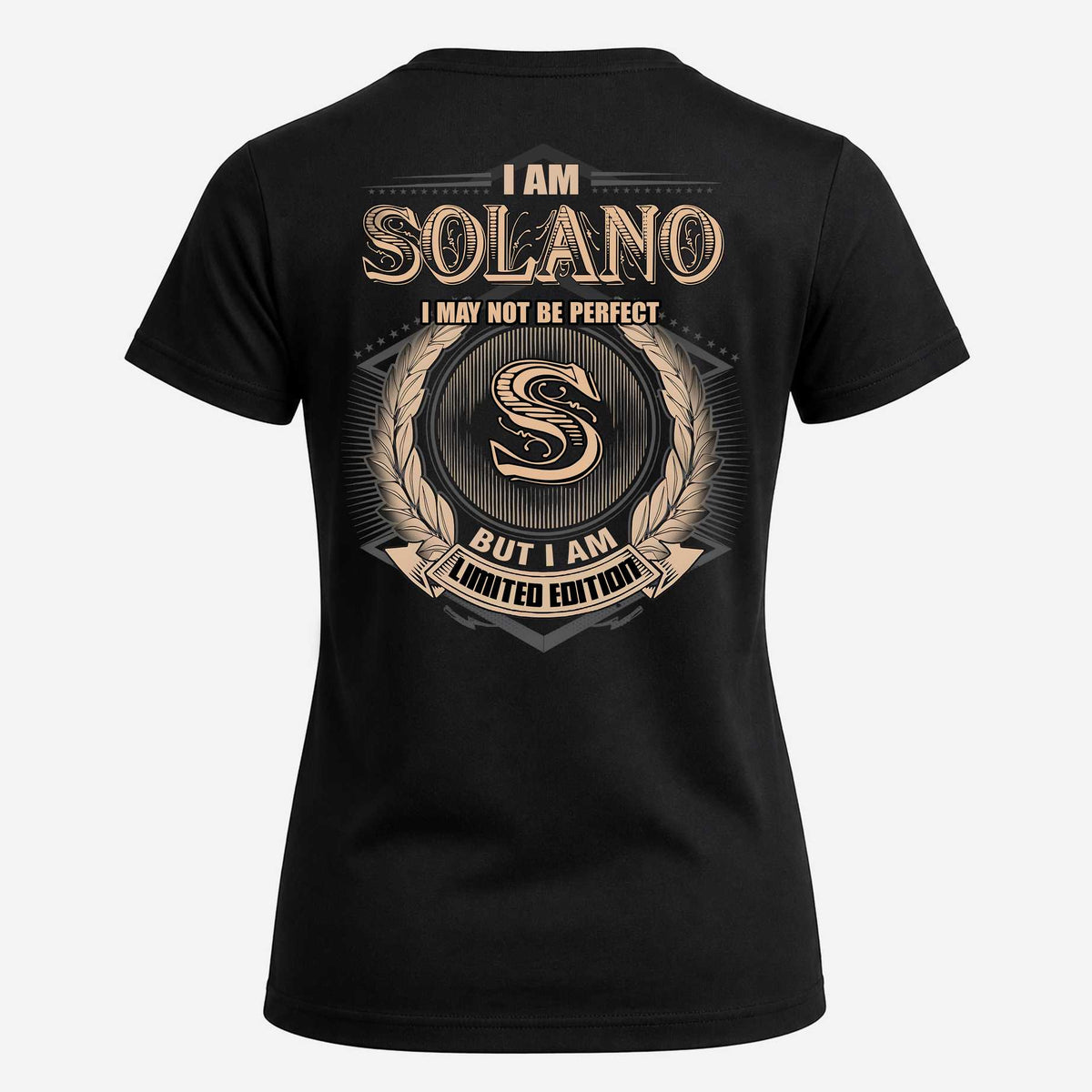 SOLANO 2K-101–Personalized Name Quote Apparel “I Am NAME May Not Be Perfect But I Am Limited Edition”