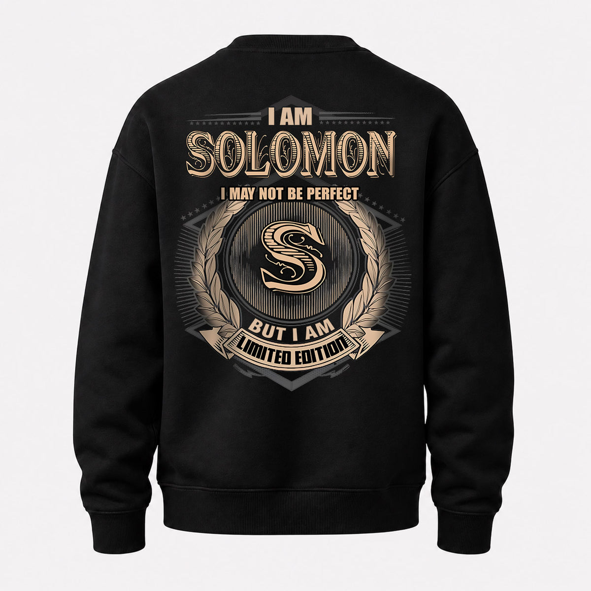 SOLOMON 2K-101–Personalized Name Quote Apparel “I Am NAME May Not Be Perfect But I Am Limited Edition”