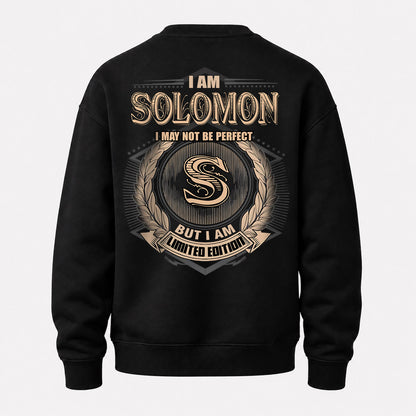 SOLOMON 2K-101–Personalized Name Quote Apparel “I Am NAME May Not Be Perfect But I Am Limited Edition”