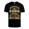 SONG TT898-K6-229 – Personalized Funny Camping Quote Apparel “The Adventure Begins When The WiFi Ends”