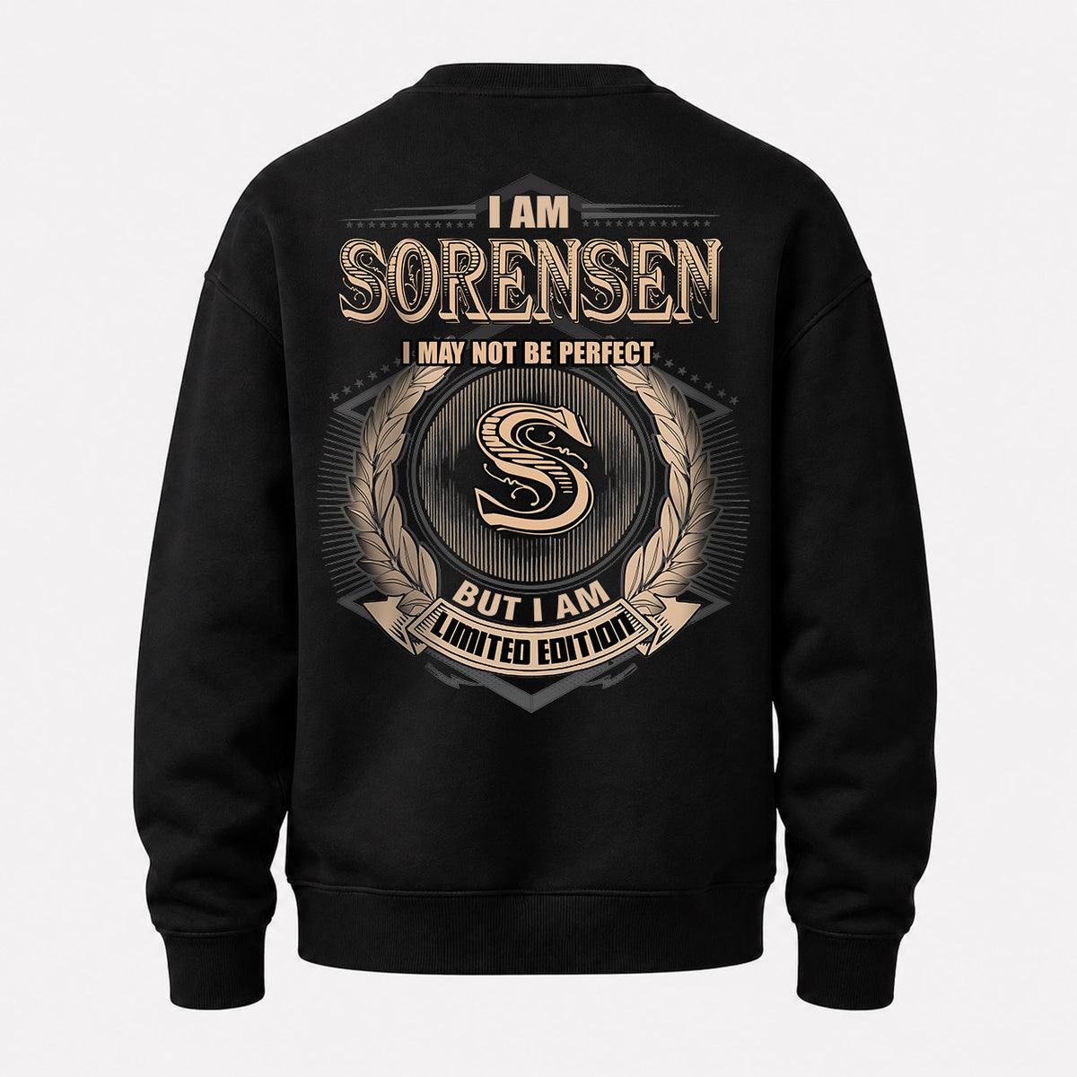 SORENSEN 2K-101–Personalized Name Quote Apparel “I Am NAME May Not Be Perfect But I Am Limited Edition”