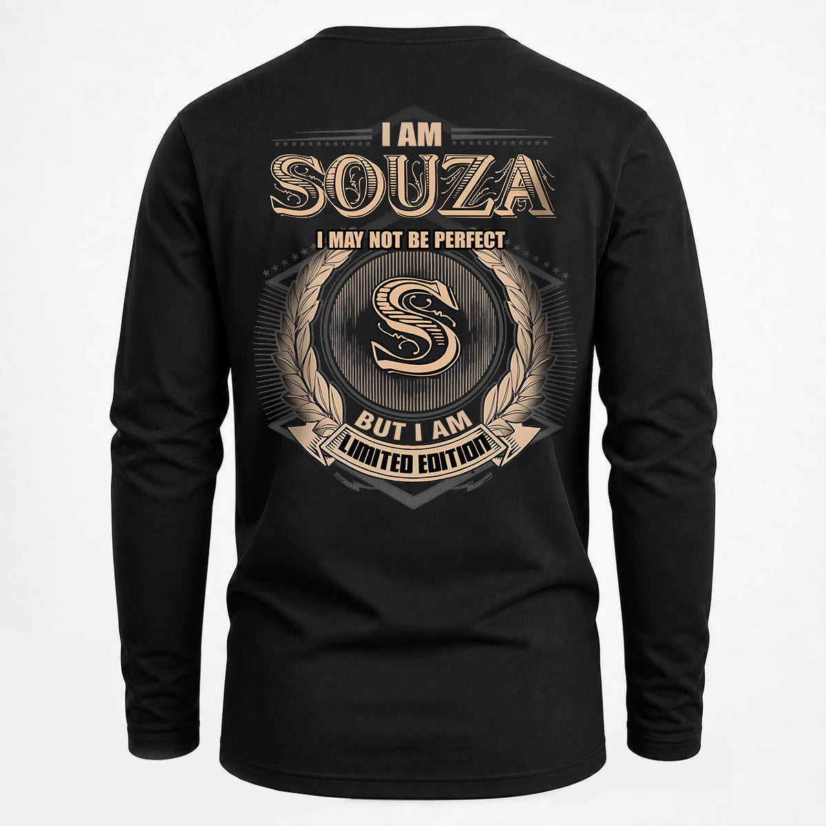SOUZA 2K-101–Personalized Name Quote Apparel “I Am NAME May Not Be Perfect But I Am Limited Edition”
