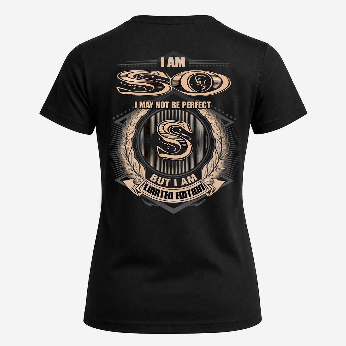 SO 2K-101–Personalized Name Quote Apparel “I Am NAME May Not Be Perfect But I Am Limited Edition”