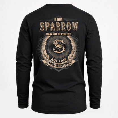 SPARROW 2K-101–Personalized Name Quote Apparel “I Am NAME May Not Be Perfect But I Am Limited Edition”
