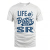 SR HH88-K2–Personalized Name Quote T-Shirt Life Is Better With Unisex Gift